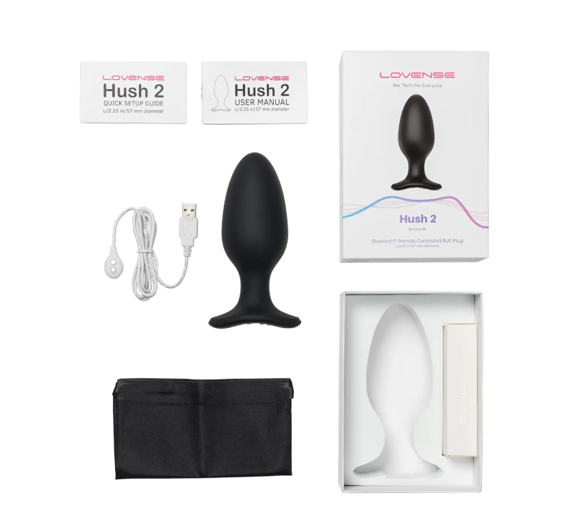 Lovense - Hush 2 (2.25 in) - Bluetooth Remote-Controlled Butt Plug