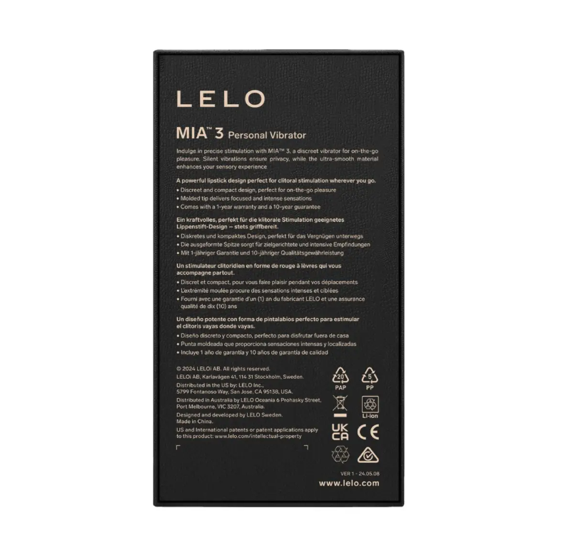 Lelo - Mia 3 Clitoral Vibrator - Black