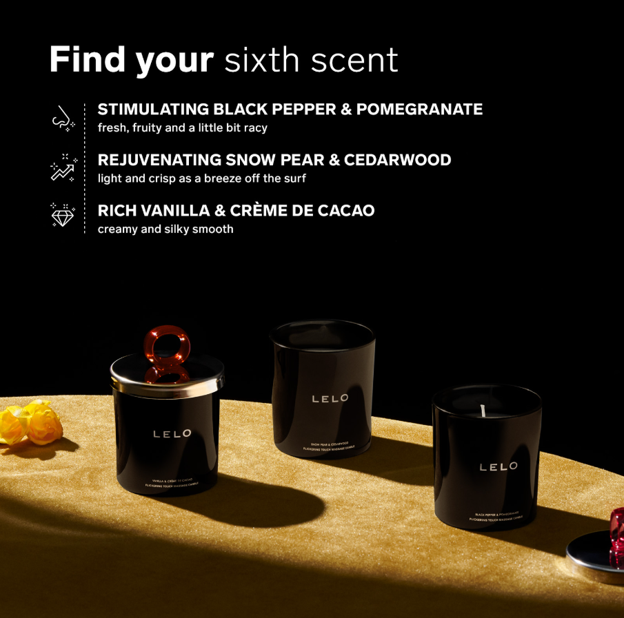 LELO - Flickering Touch Massage Candle - Black Pepper & Pomegranate