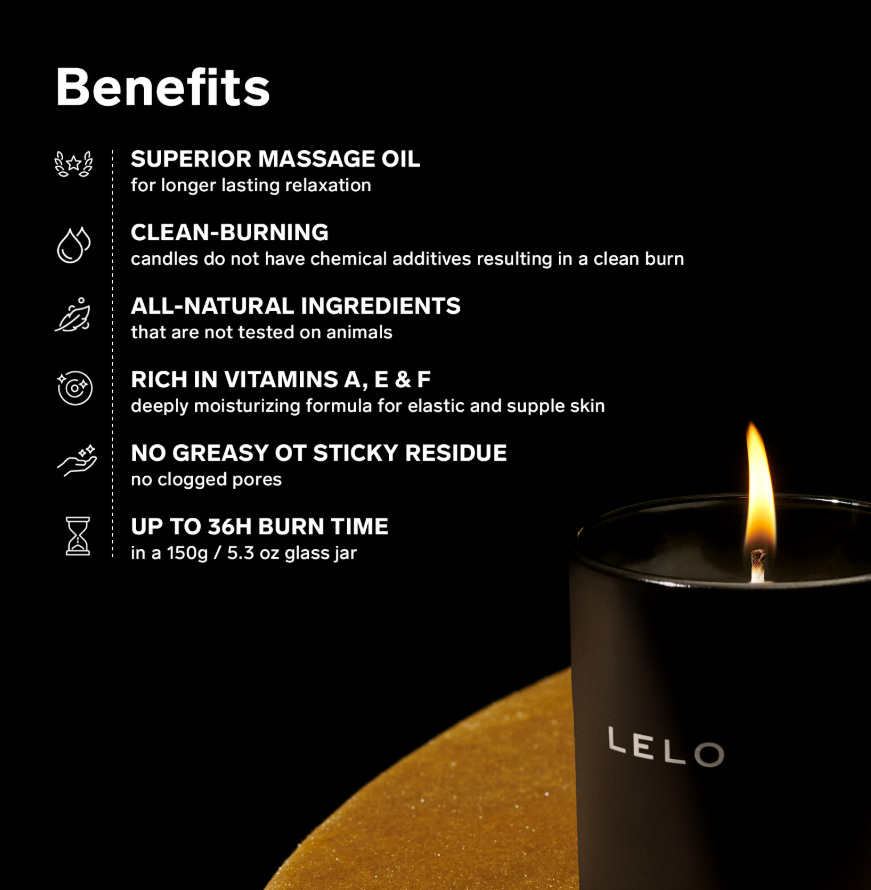 LELO - Flickering Touch Massage Candle - Black Pepper & Pomegranate