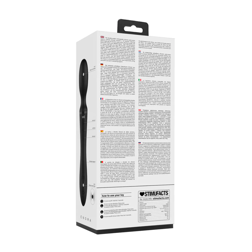 SHOTS - Enora Wand & Vibrator – Black