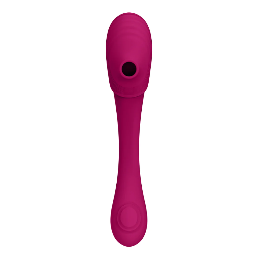 SHOTS - Mirai Double Ended Pulse Wave & Air Wave Bendable Vibrator - Pink