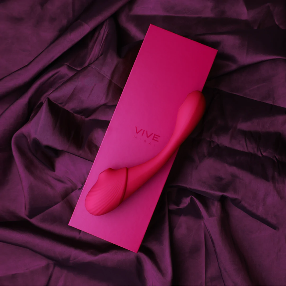 SHOTS - Mirai Double Ended Pulse Wave & Air Wave Bendable Vibrator - Pink