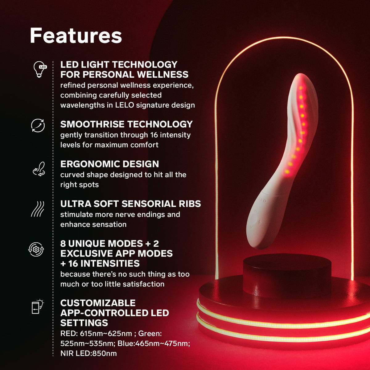 LELO MONA Spectra App-Controlled LED G-Spot Vibrator