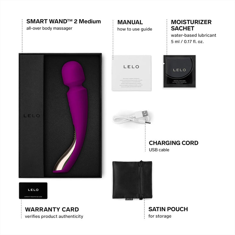 Lelo - Smart Wand 2 Medium - Deep Rose