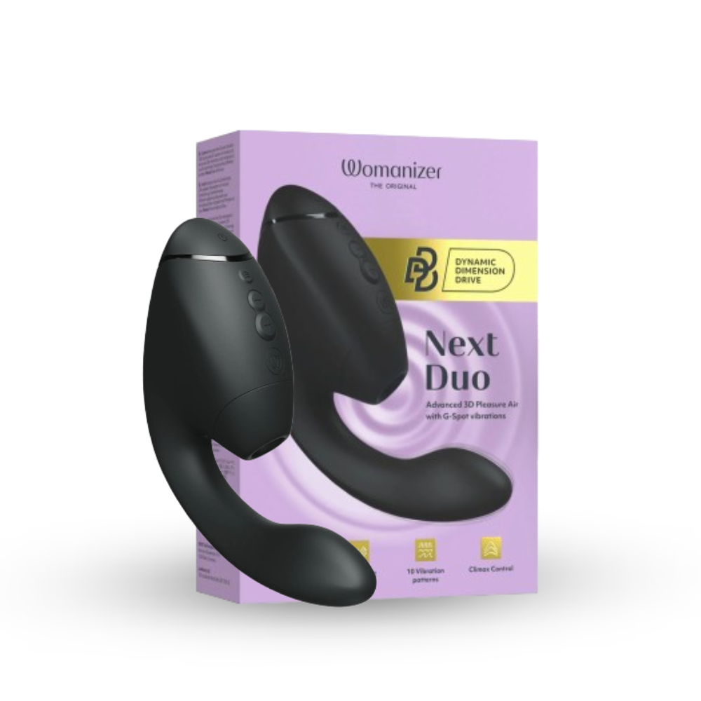 Womanizer Next Duo - 3D Pleasure Air 2-in-1 Vibrator - Black
