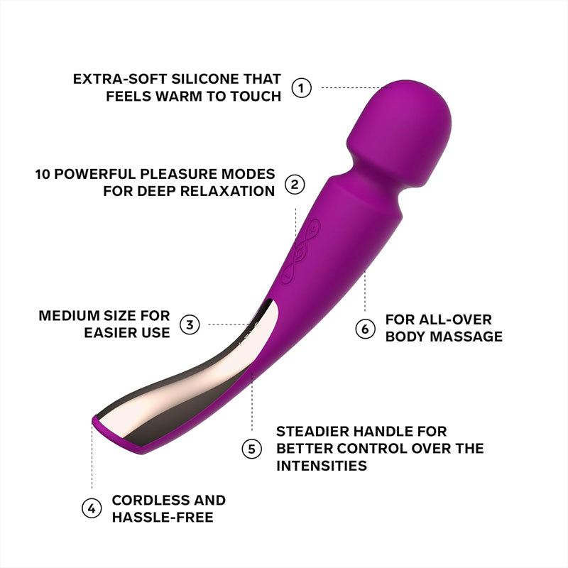 Lelo - Smart Wand 2 Medium - Deep Rose