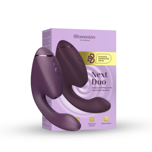 Womanizer Next Duo - 3D Pleasure Air 2-in-1 Vibrator - Dark Purple