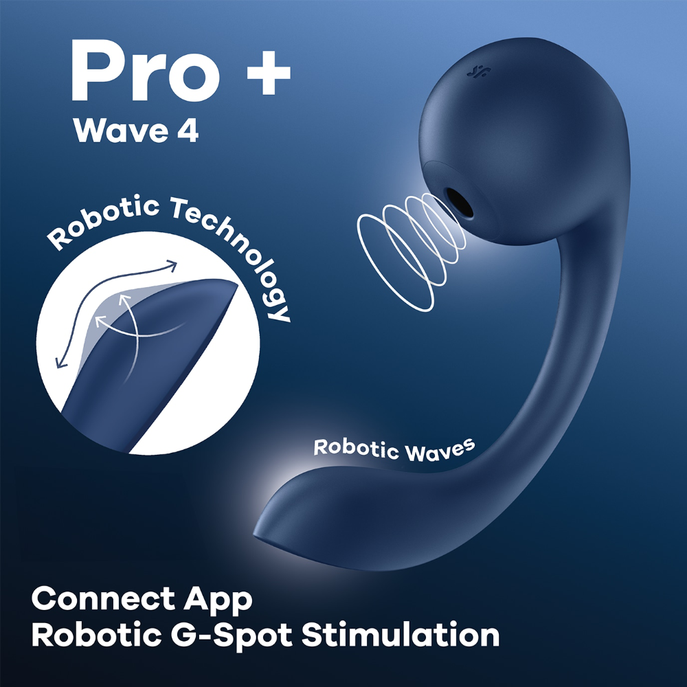 Satisfyer - Pro+ Wave 4 Connect App - Robotic G-Spot & Clitoral Vibrator