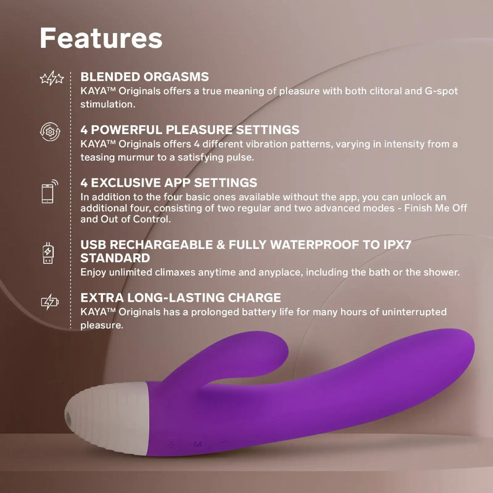 Lelo - Kaya Originals App-Controlled Rabbit Vibrator | Chic Chonies CHIC CHONIES Lelo - Kaya Originals App-Controlled Rabbit Vibrator | Chic Chonies CHIC CHONIES