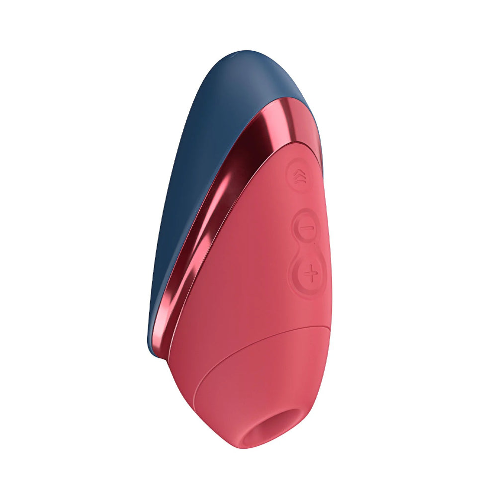 Front view of the Womanizer Next Liberty showing its contoured body and intuitive controls.