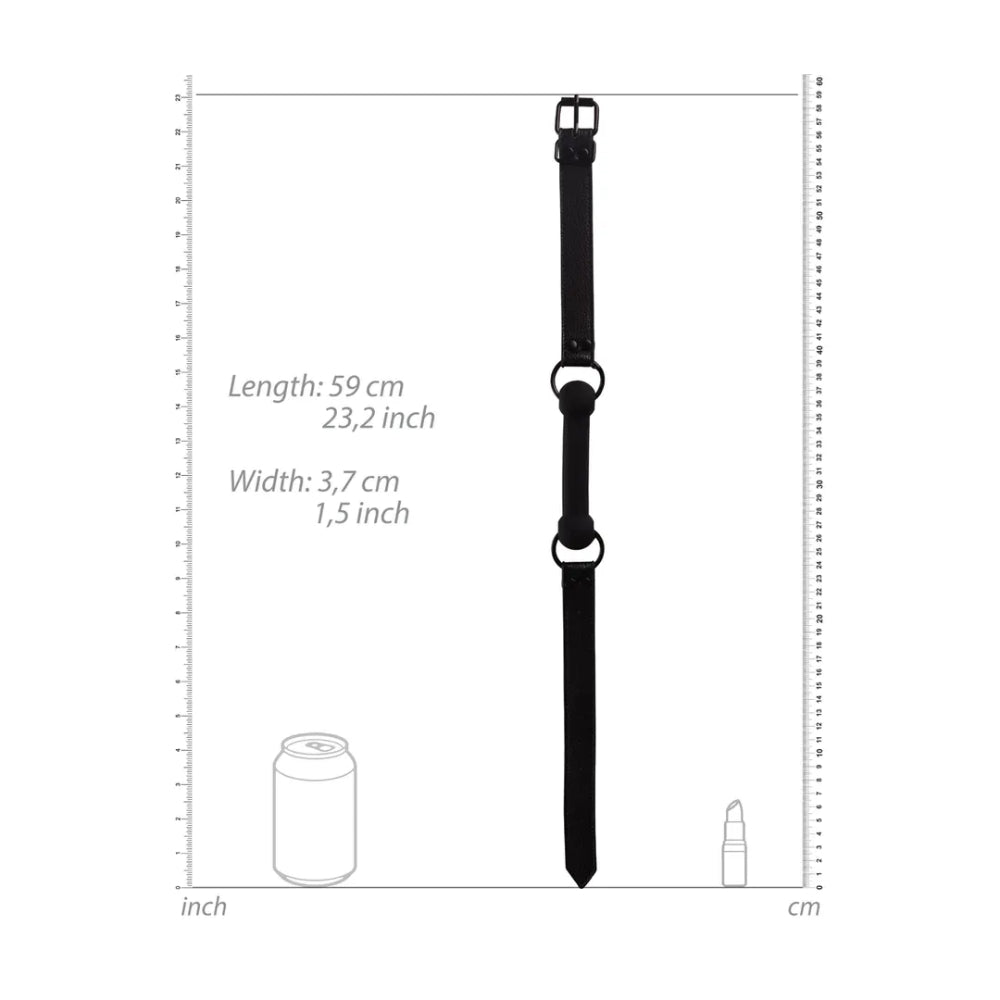 SHOTS Ouch! -Silicone Bit Gag with Nipple Clamps - Black