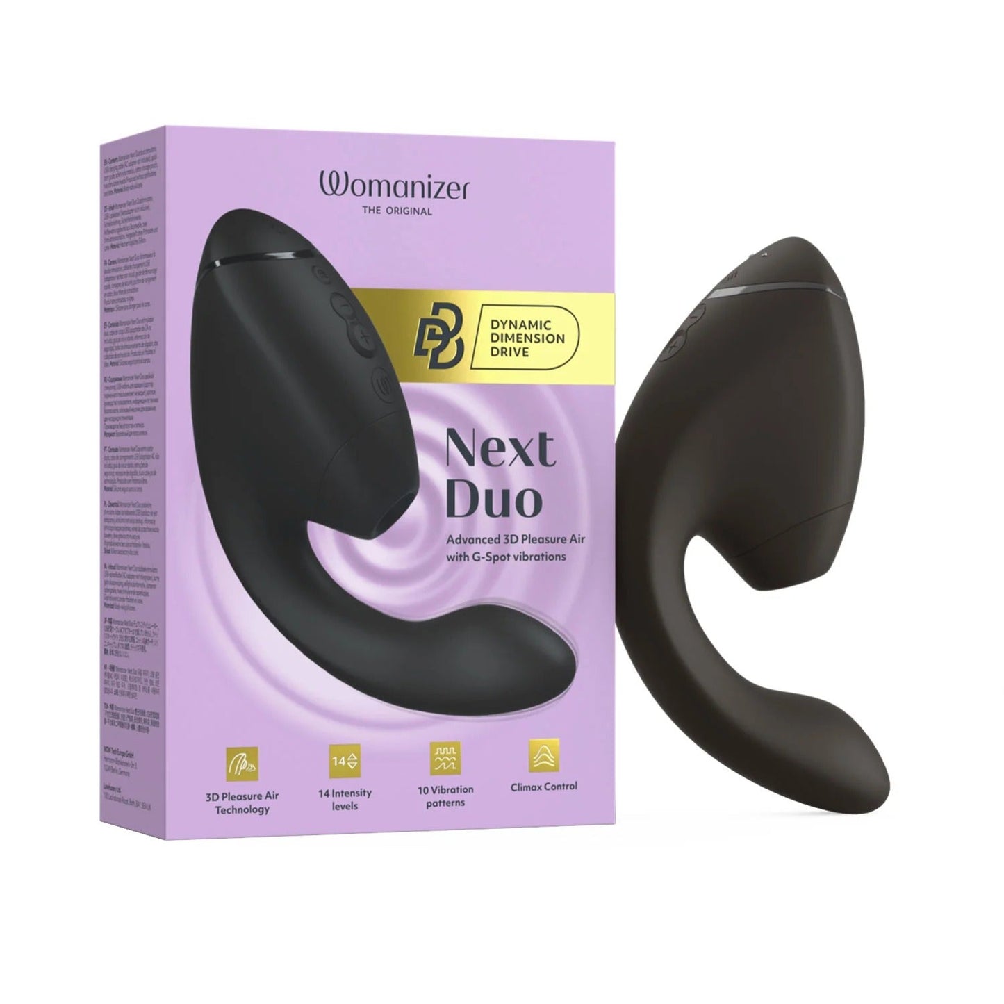 Womanizer Next Duo - 3D Pleasure Air 2-in-1 Vibrator - Black