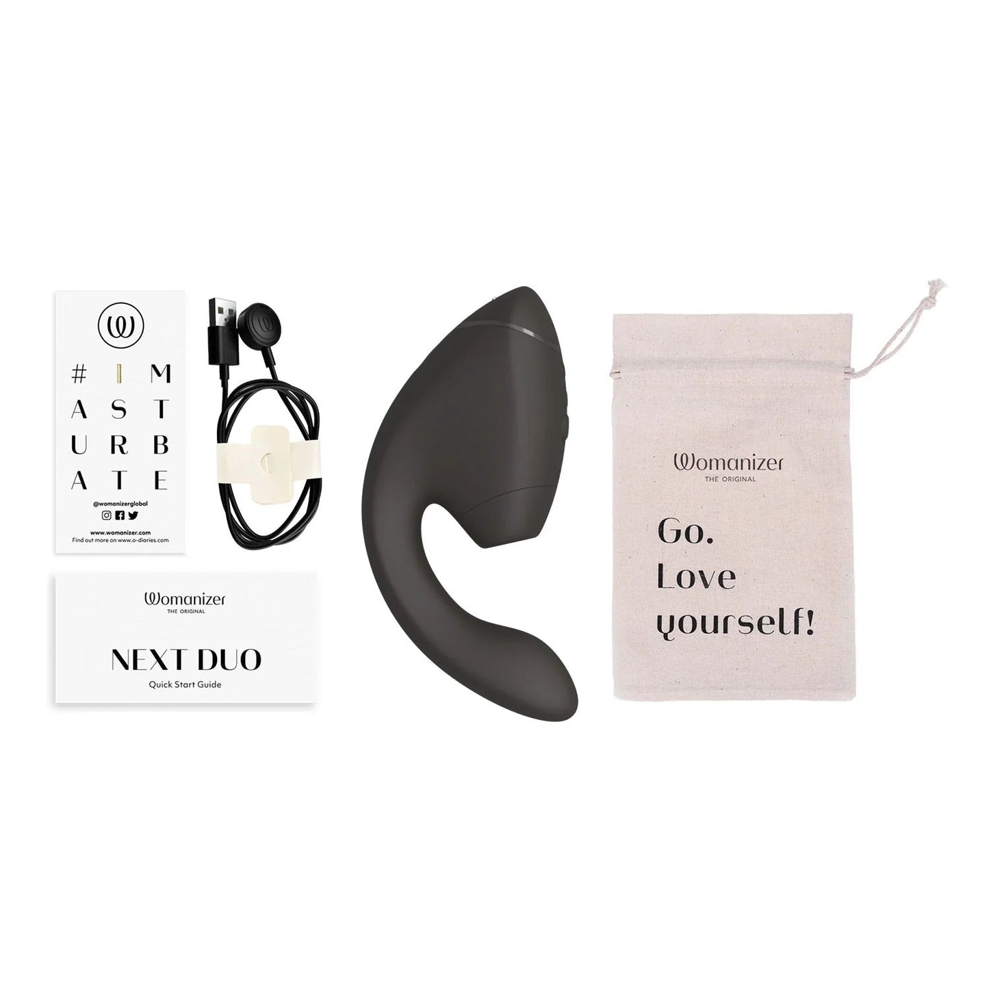 Womanizer Next Duo - 3D Pleasure Air 2-in-1 Vibrator - Black