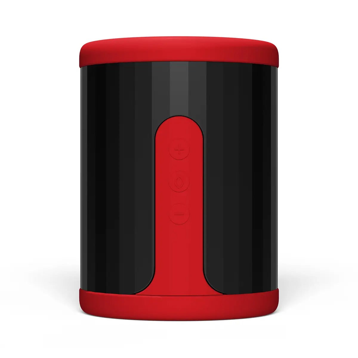 Front view of Lelo F2S red and black design showing smooth, cylindrical body.