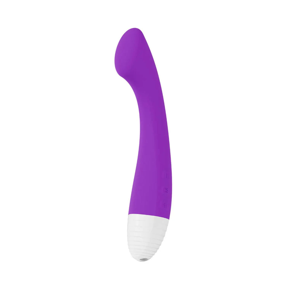 LELO purple curved vibrator designed for deep G-spot stimulation against plain background.
