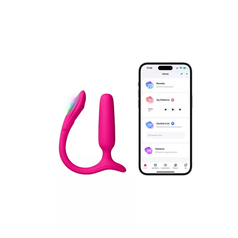 Lovense app interface displaying vibration controls for Lush Anal vibrator