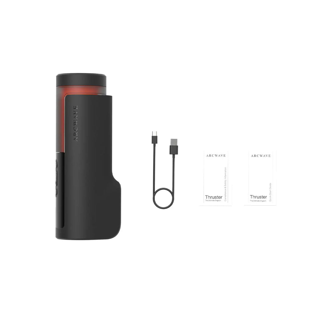 Arcwave Thruster package contents including charging accessories and user components