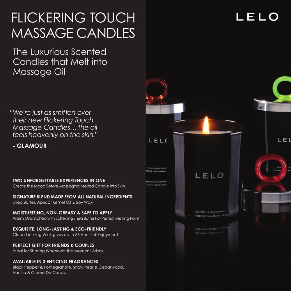 LELO - Flickering Touch Massage Candle - Vanilla & Crème De Cacao - FRISKY BUSINESS SG