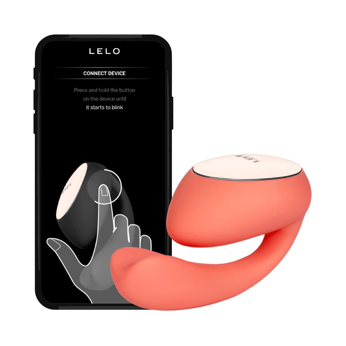 LELO - Ida™ Wave App Controlled Dual Stimulation Massager - Coral Red - FRISKY BUSINESS SG