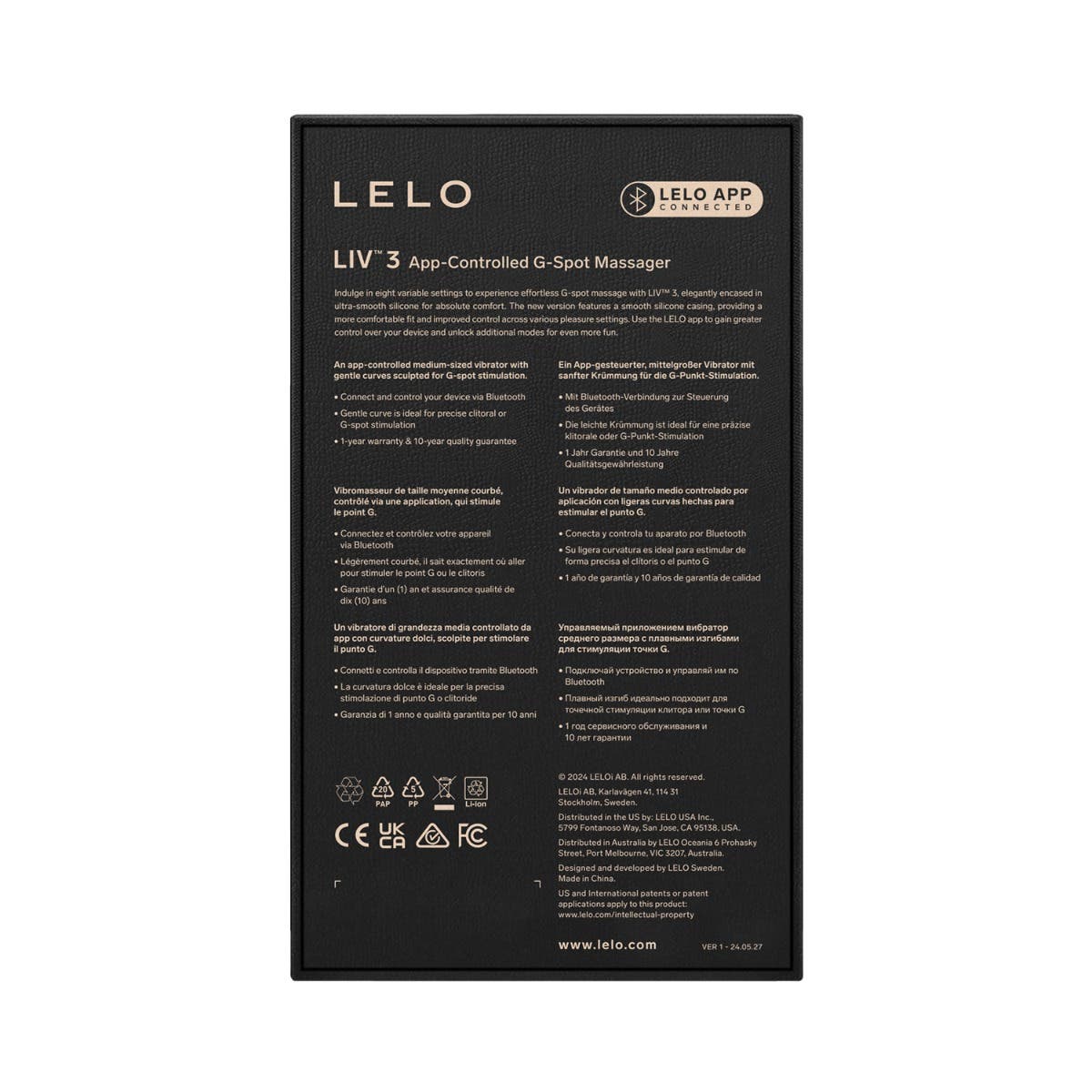 Lelo - Liv 3 App-Controlled G-Spot Vibrator Deep Rose