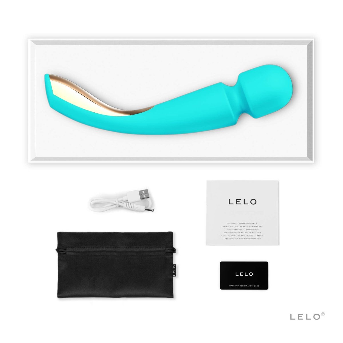 LELO - Smart Wand 2 - Large - Aqua - FRISKY BUSINESS SG