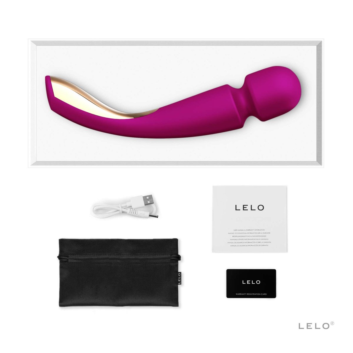 LELO - Smart Wand 2 - Large - Deep Rose - FRISKY BUSINESS SG