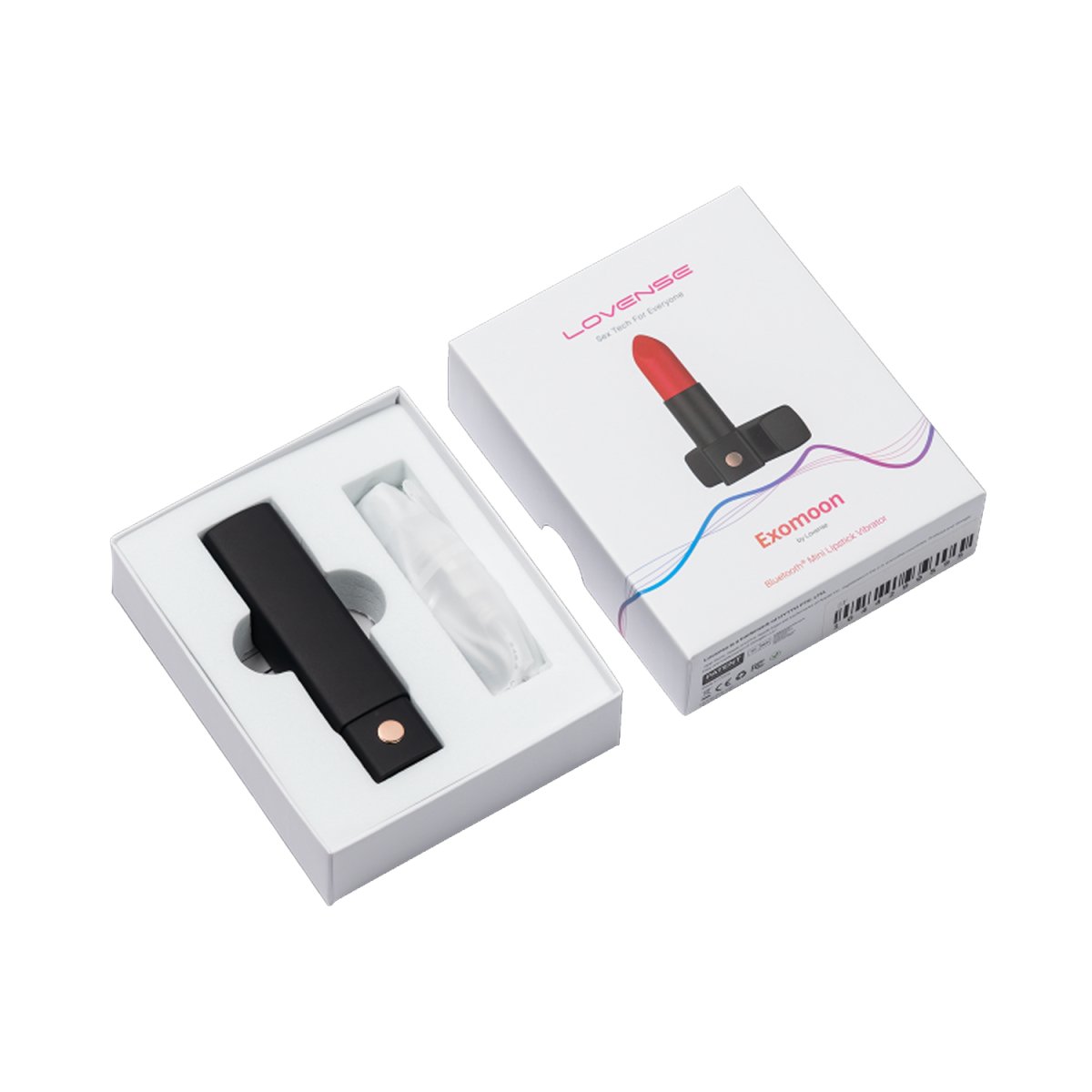 Lovense Exomoon Bluetooth Lipstick Bullet Vibrator - FRISKY BUSINESS SG