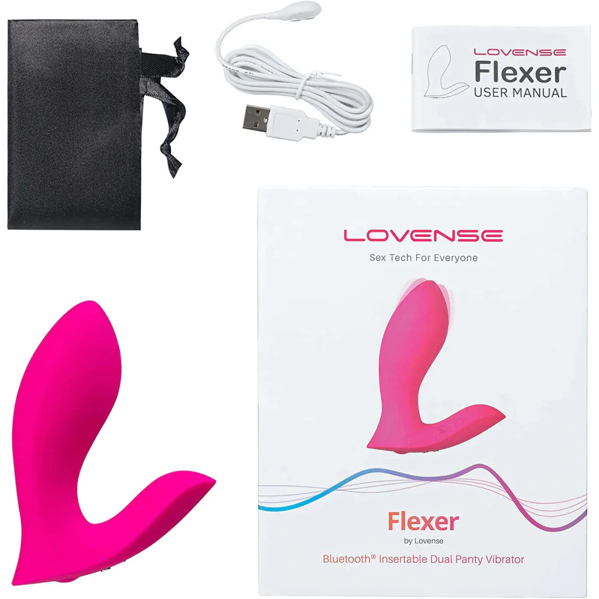 Lovense Flexer - Bluetooth Insertable Dual Panty Vibrator - FRISKY BUSINESS SG