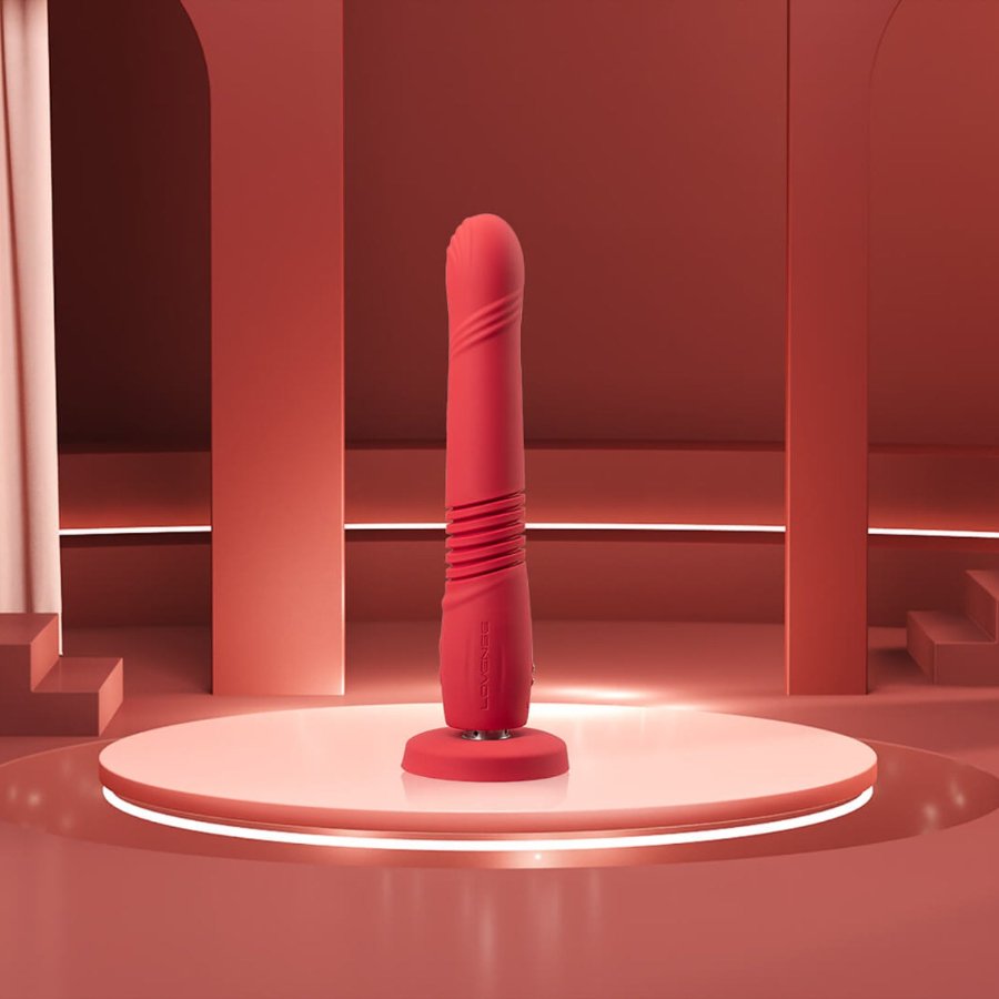 Lovense Gravity App-Controlled, Automatic Thrusting & Vibrating Suction Cup Dildo - FRISKY BUSINESS SG