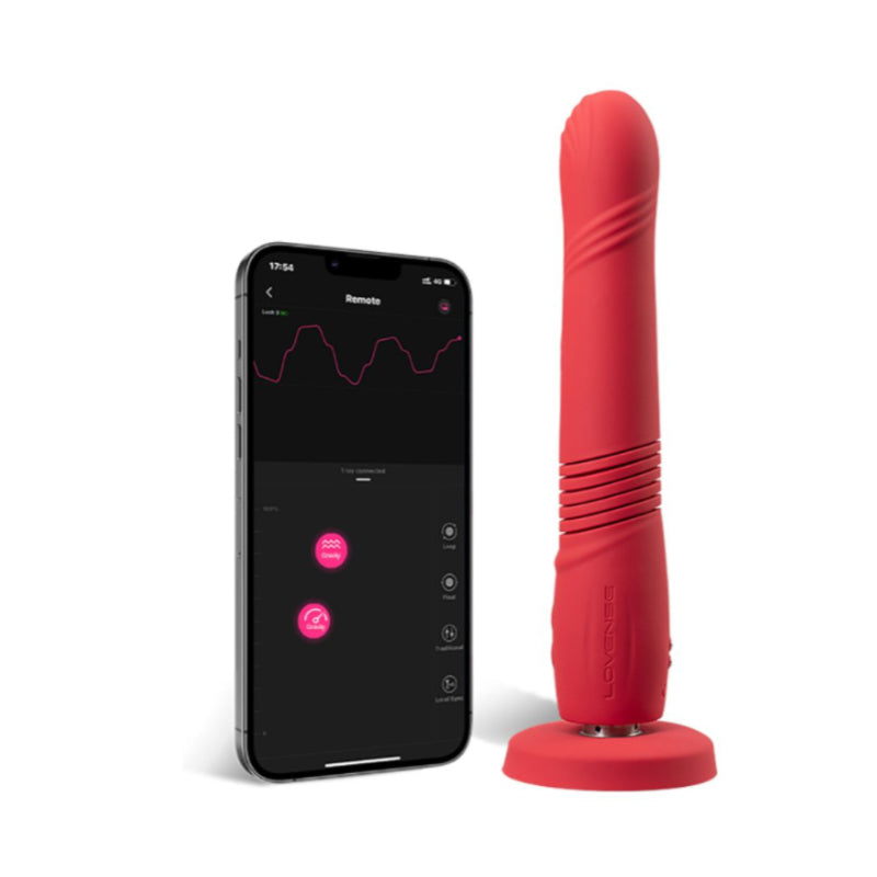 Lovense - Gravity App-Controlled, Automatic Thrusting & Vibrating Suction Cup Dildo