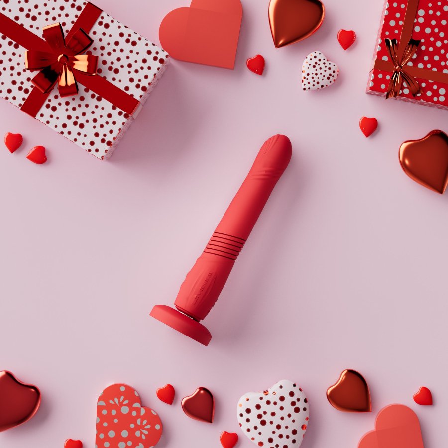 Lovense Gravity App-Controlled, Automatic Thrusting & Vibrating Suction Cup Dildo - FRISKY BUSINESS SG