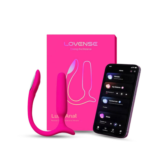 Lovense Lush Anal app-controlled pink silicone anal vibrator with wireless remote