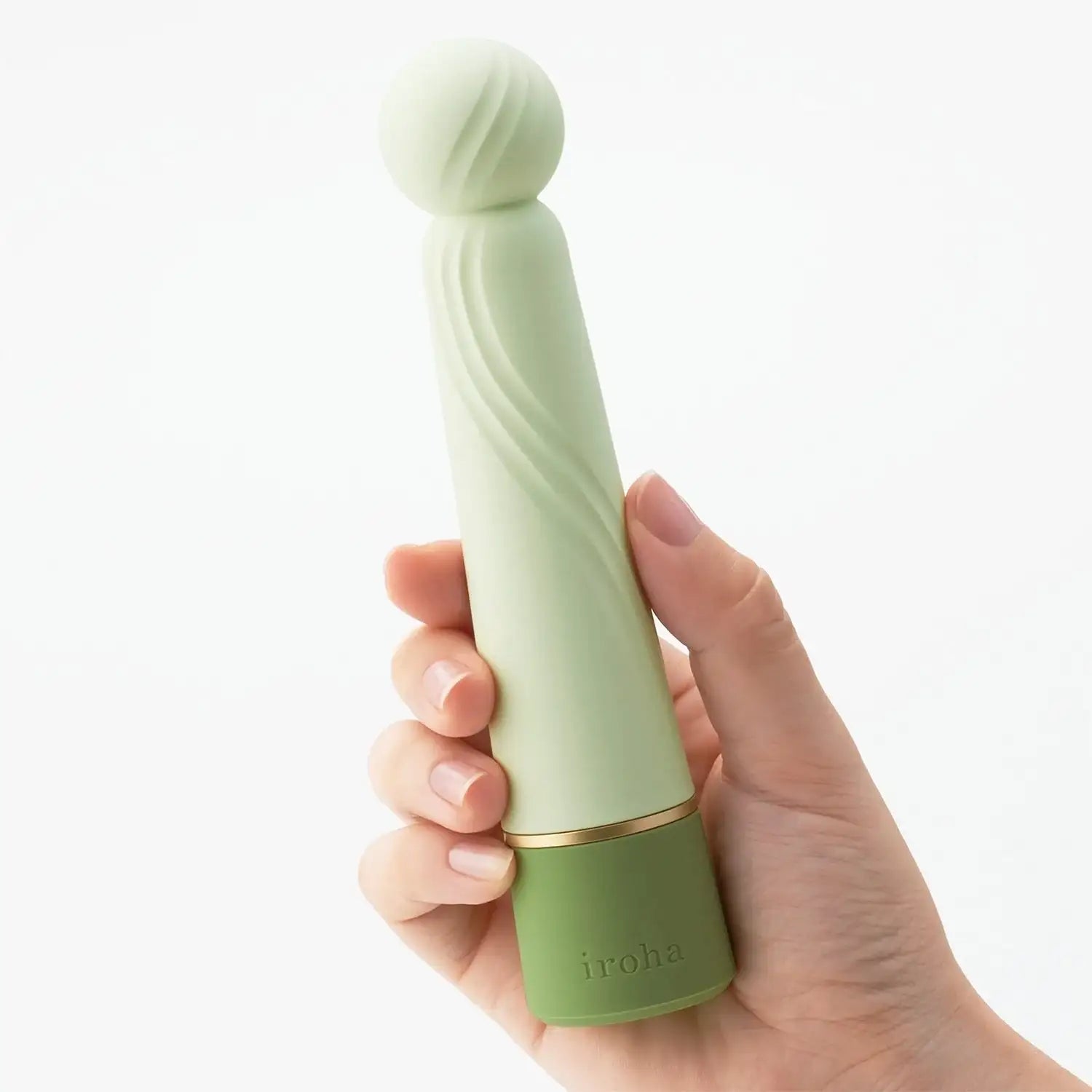 Iroha Rin + Hisui Momosango Mini Wand Vibrator Milk Green body-safe silicone soft touch Singapore