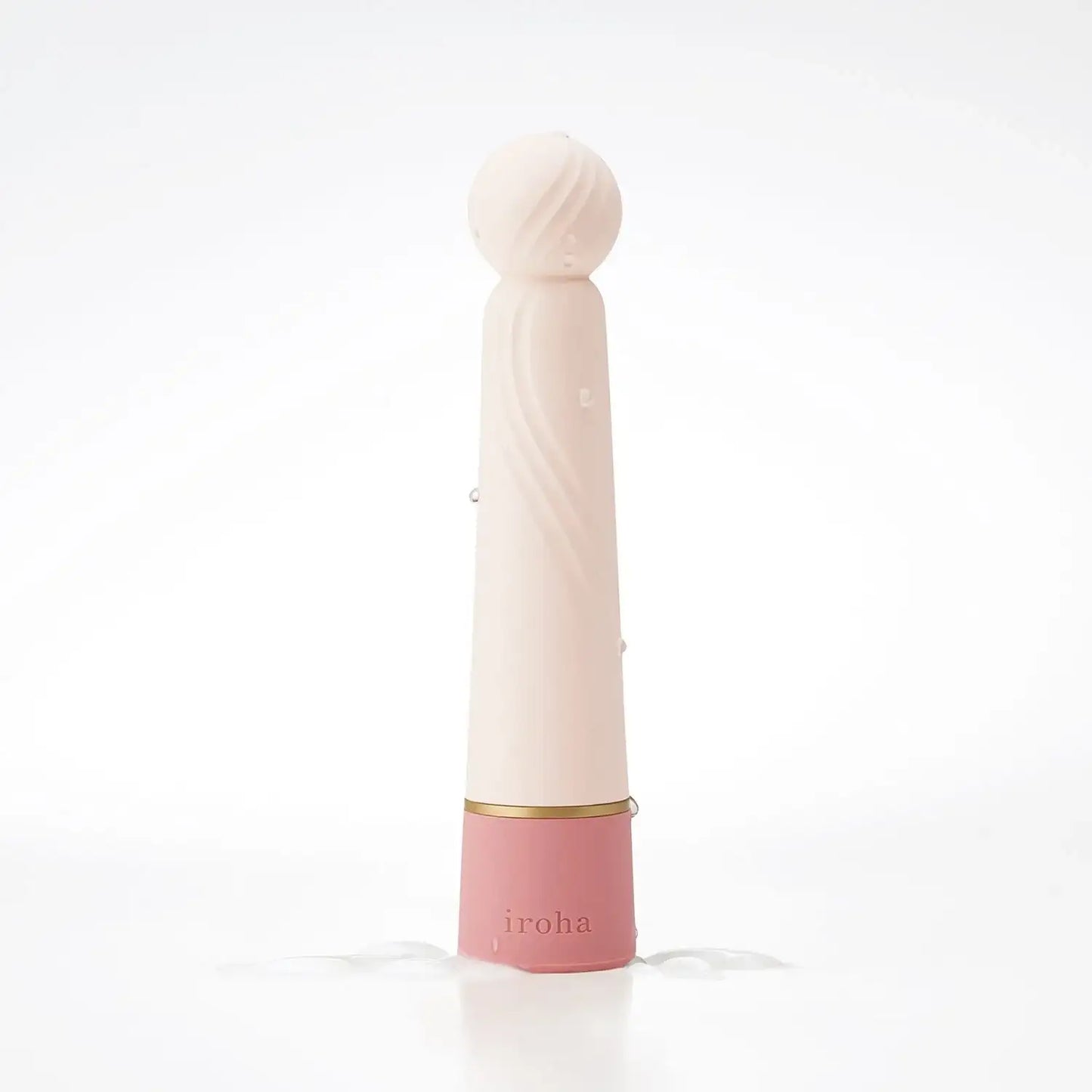 Iroha Rin+ Sango Mini Wand Vibrator Rose Petal Pink curved tip gentle stimulation Singapore