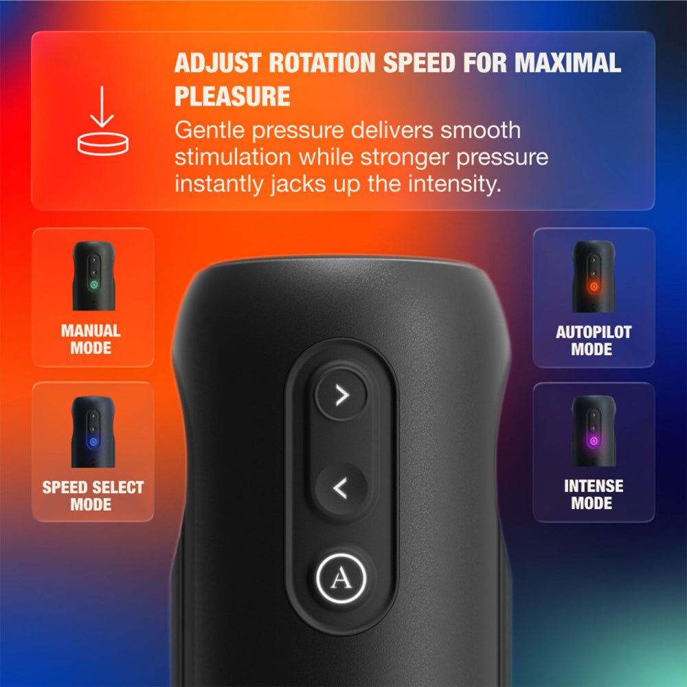 Arcwave Orbit adjustable rotation speed and ergonomic grip display.