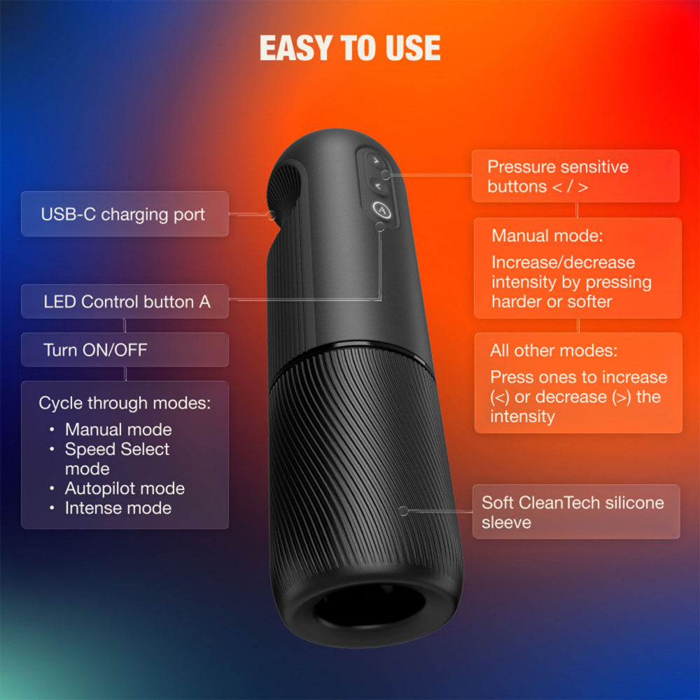 Arcwave Orbit easy-to-use button controls and charging features overview.