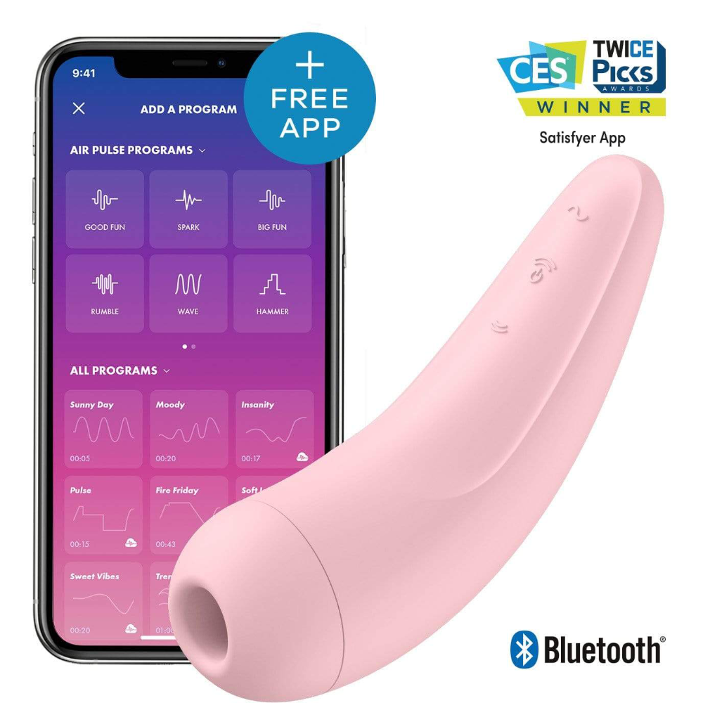 Satisfyer - Curvy 2 Air-Pulse & G-Spot Vibrator Connect APP - Pink
