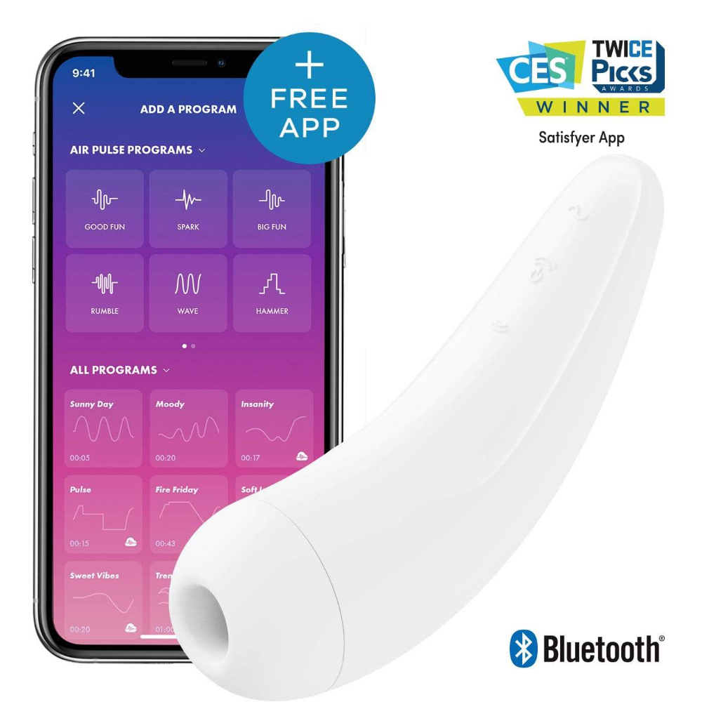 Satisfyer - Curvy 2 Air-Pulse & G-Spot Vibrator Connect APP - White