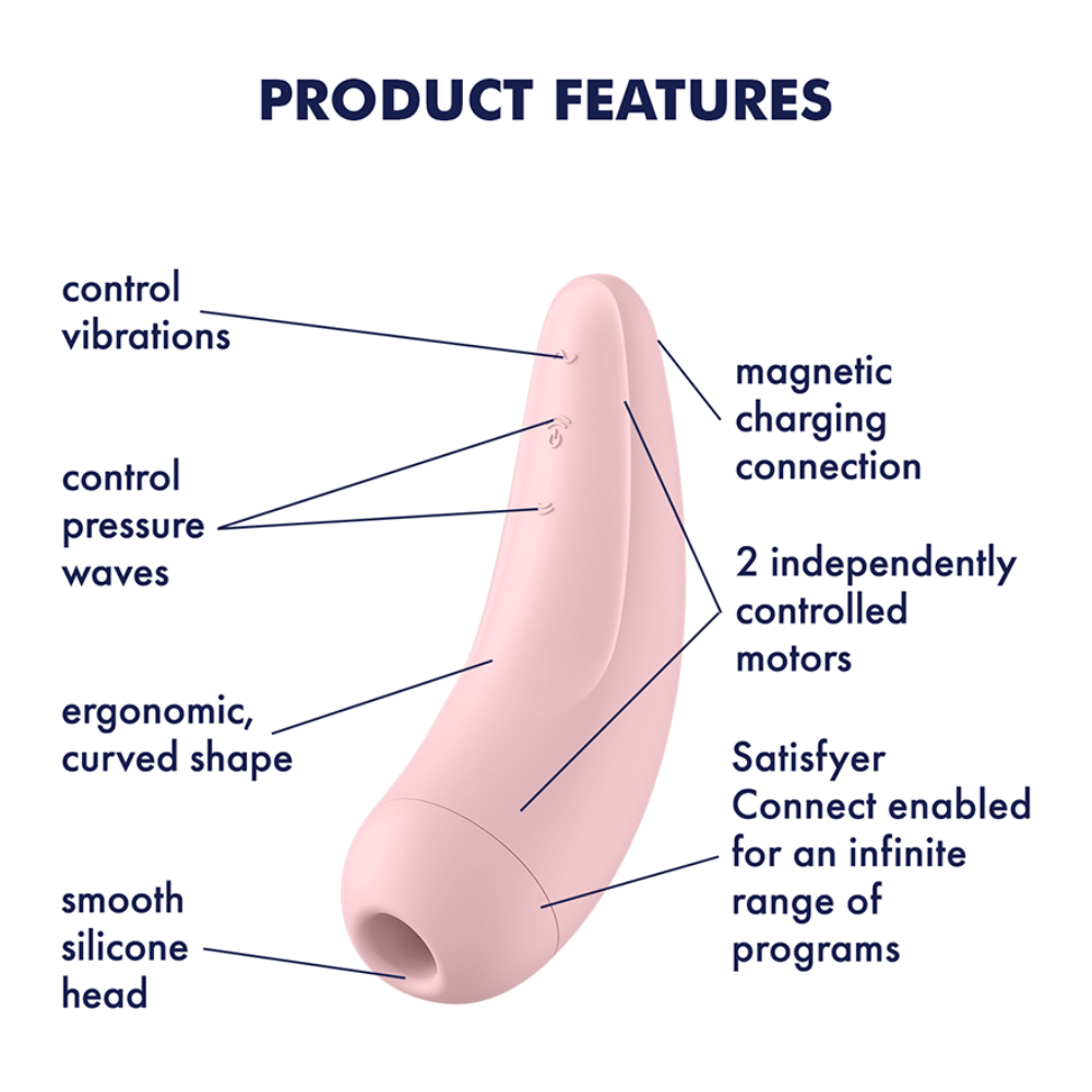 Satisfyer - Curvy 2 Air-Pulse & G-Spot Vibrator Connect APP - Pink