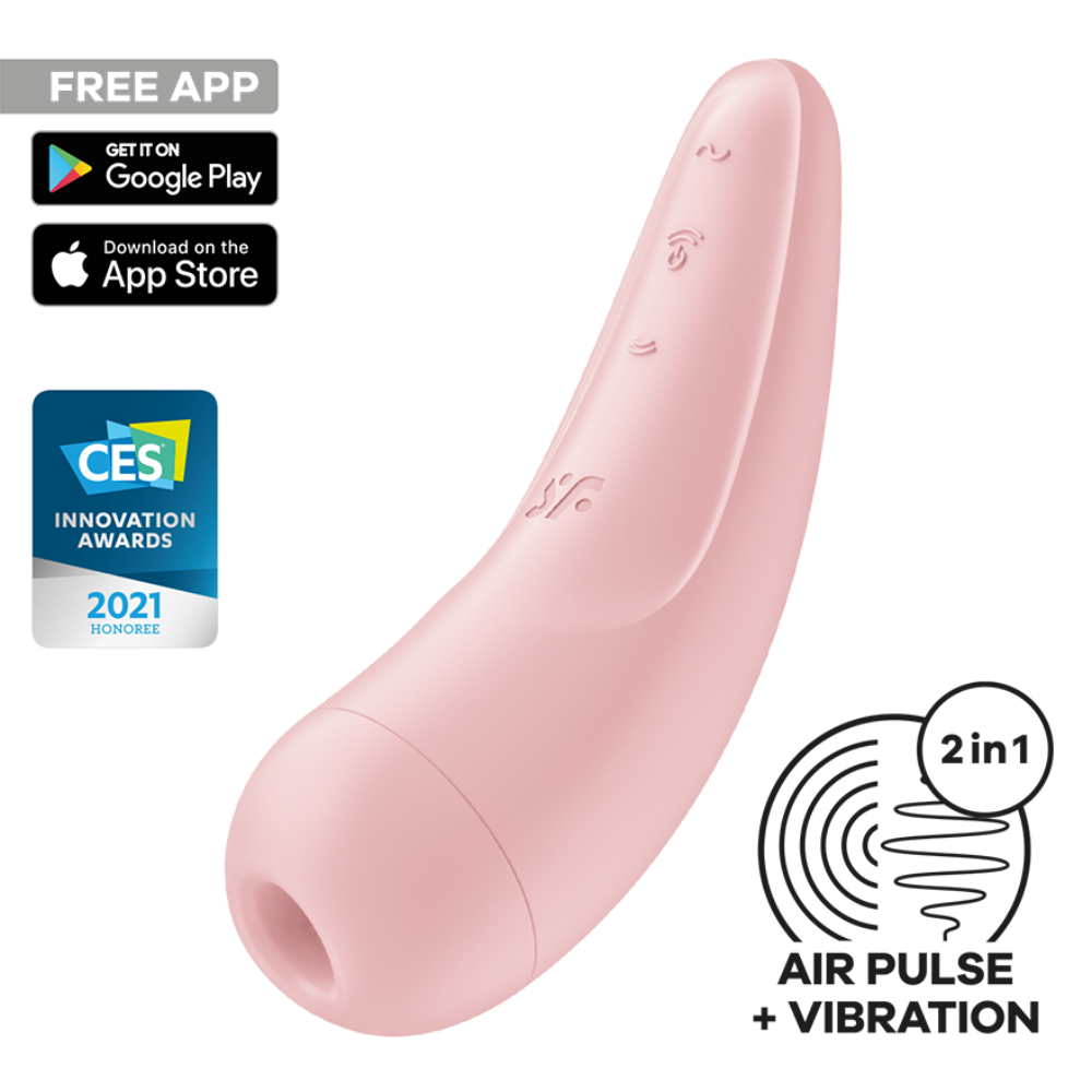 Satisfyer - Curvy 2 Air-Pulse & G-Spot Vibrator Connect APP - Pink