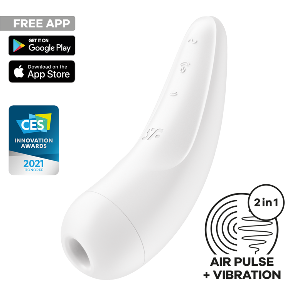 Satisfyer - Curvy 2 Air-Pulse & G-Spot Vibrator Connect APP - White