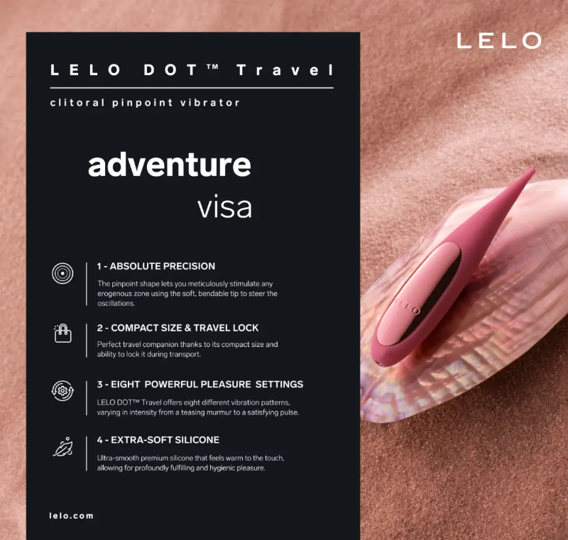 Lelo - Dot Travel Rechargeable Clitoral Pinpoint Vibrator - Pink