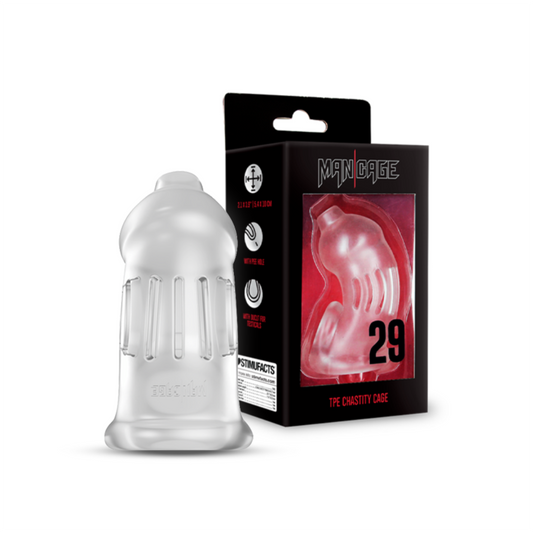 SHOTS Model 29 - TPE Chastity Cage - Transparent
