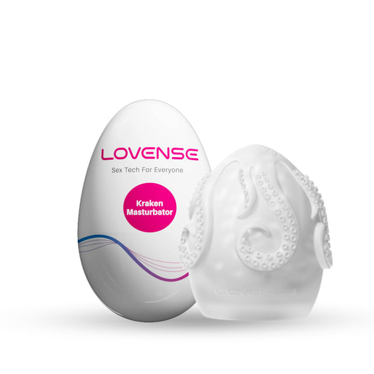 Lovense Kraken soft stretchy male masturbator with textured sleeve and protective shell