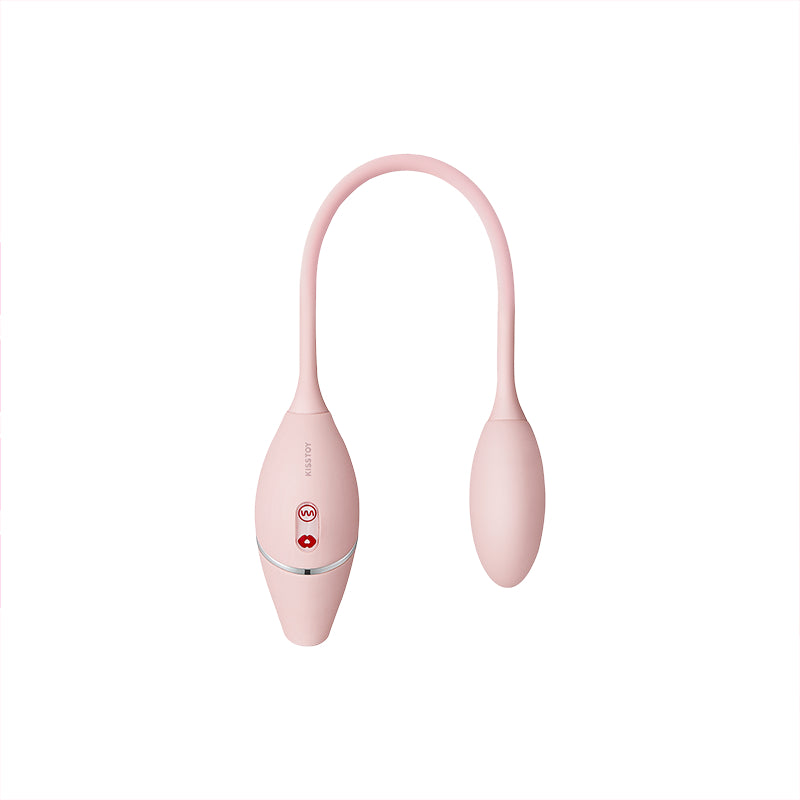 The elegant, pink Kisstoy Cathy Mini dual-stimulator, featuring a flexible, curved design.