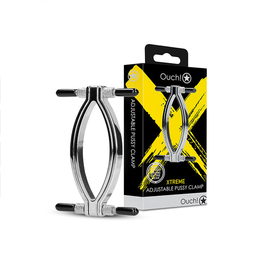 SHOTS Ouch! Adjustable Pussy Clamp - Silver