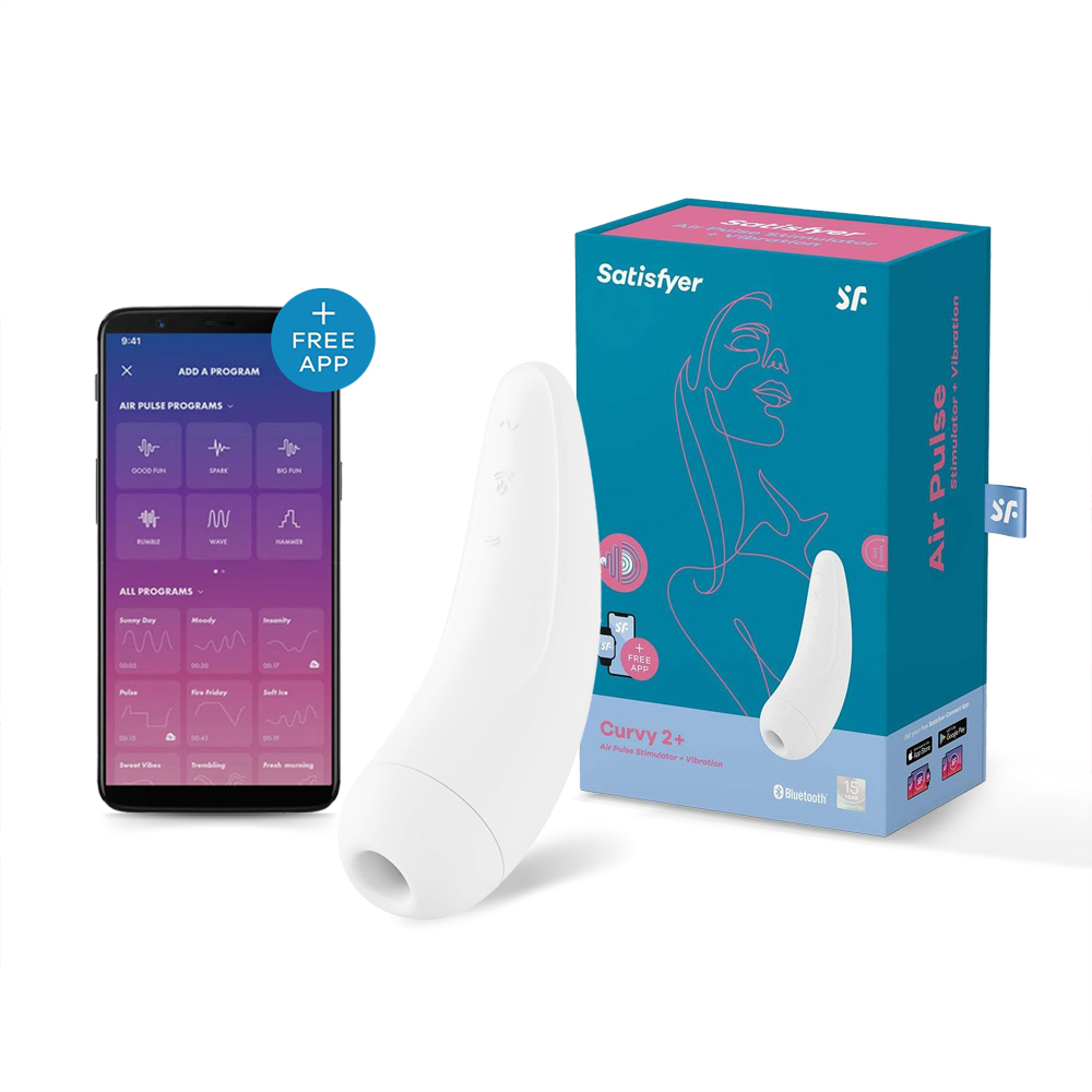 Satisfyer - Curvy 2 Air-Pulse & G-Spot Vibrator Connect APP - White