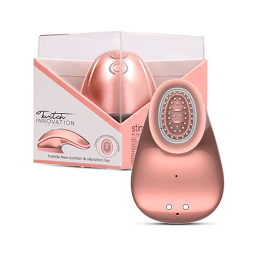 SHOTS - Twitch Handsfree Suction and Vibration Toy - Rose