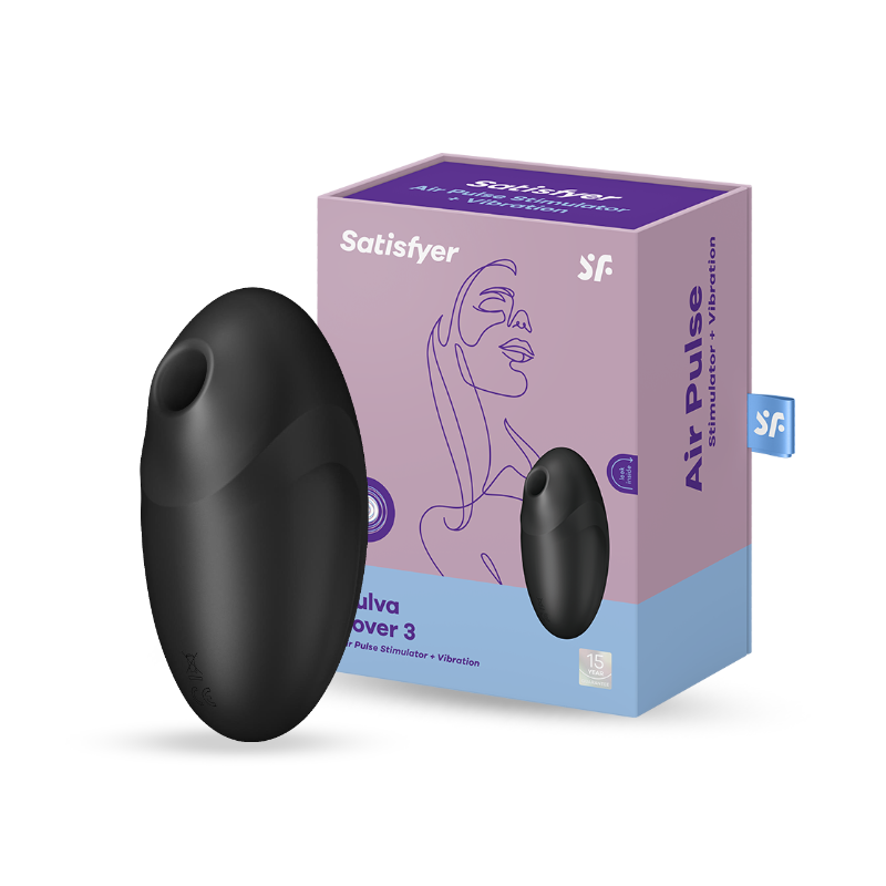 Satisfyer - Vulva Lover 3 Clitoral Air-Pulse Vibrator - Black